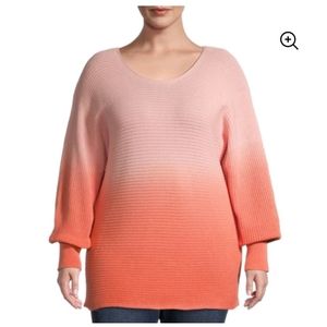 Women's +Size Ombre Pullover Sweater